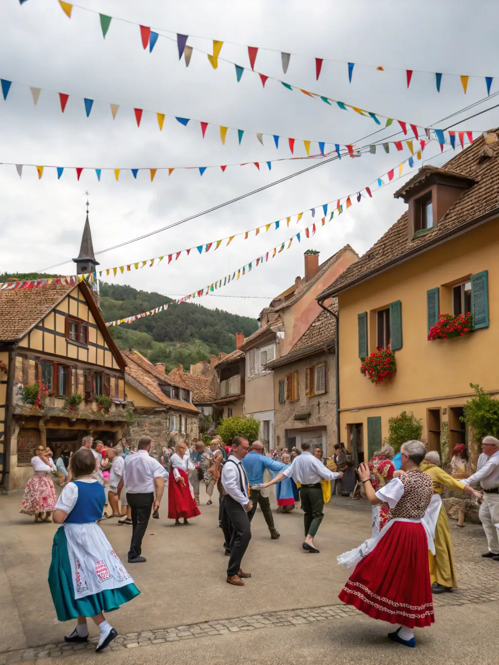 An image of a public event held at Logis de Chalonne, such as a historical reenactment or a community festival, showcasing the site's role as a cultural hub.